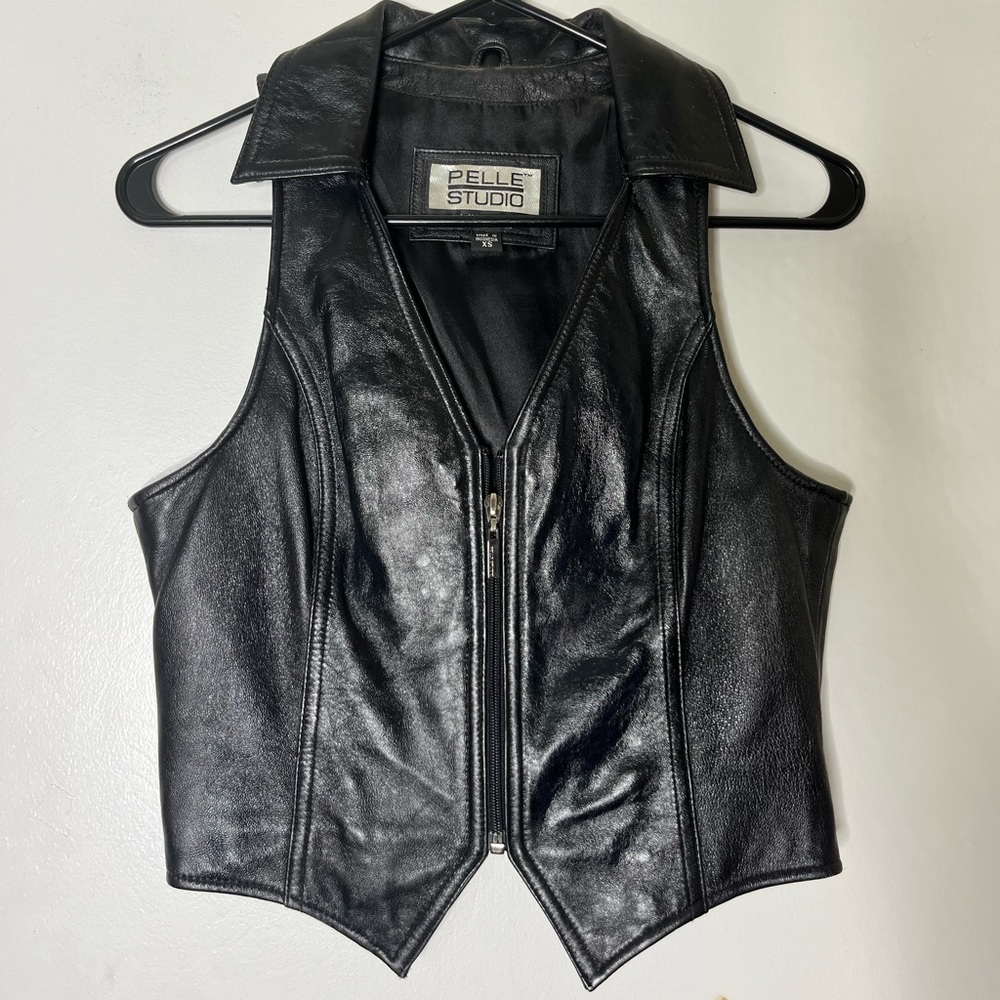 Women’s Leather Vest Pelle Studio